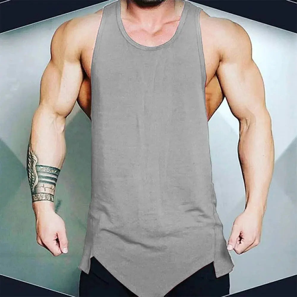 Men's Athletic Gym Fitness Tank Top - Solid Sleeveless Vest GLR SHOPPING