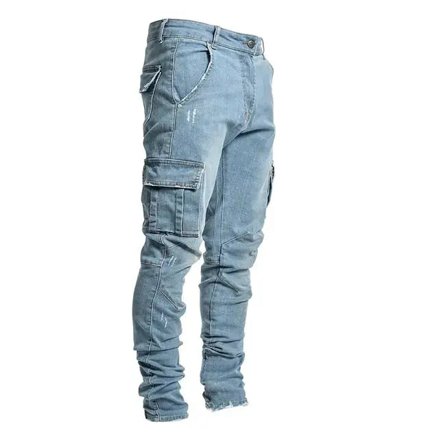 Men's Multi Pocket Cargo Jeans GLR SHOPPING