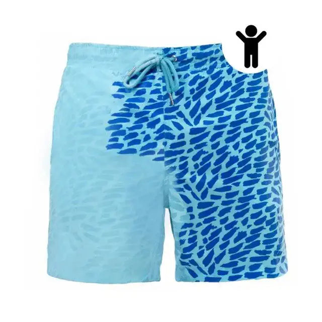 Children Encounter Water Change Color Beach Shorts Swim Trunks GLR SHOPPING