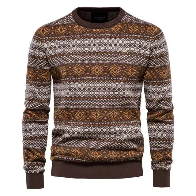 Spliced Cotton Men's Sweater GLR SHOPPING
