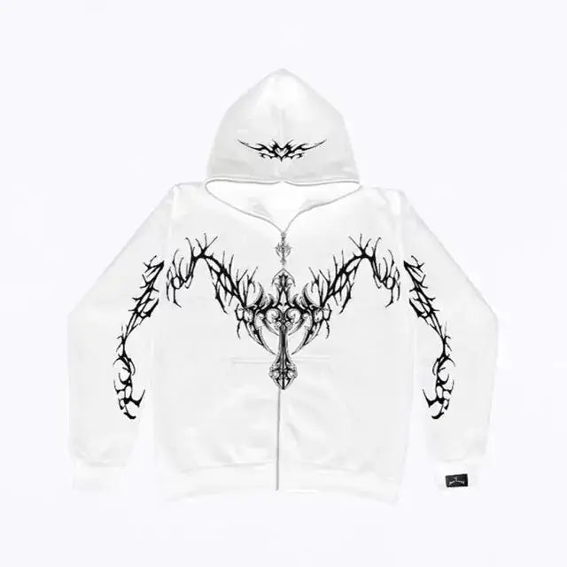 Gothic Clothing Trend Zipper Hoodies - GLR SHOPPING