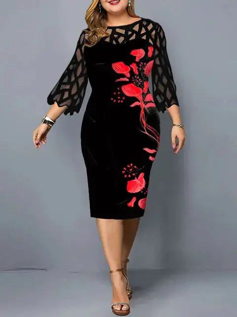 Elegant Plus Size Dress GLR SHOPPING