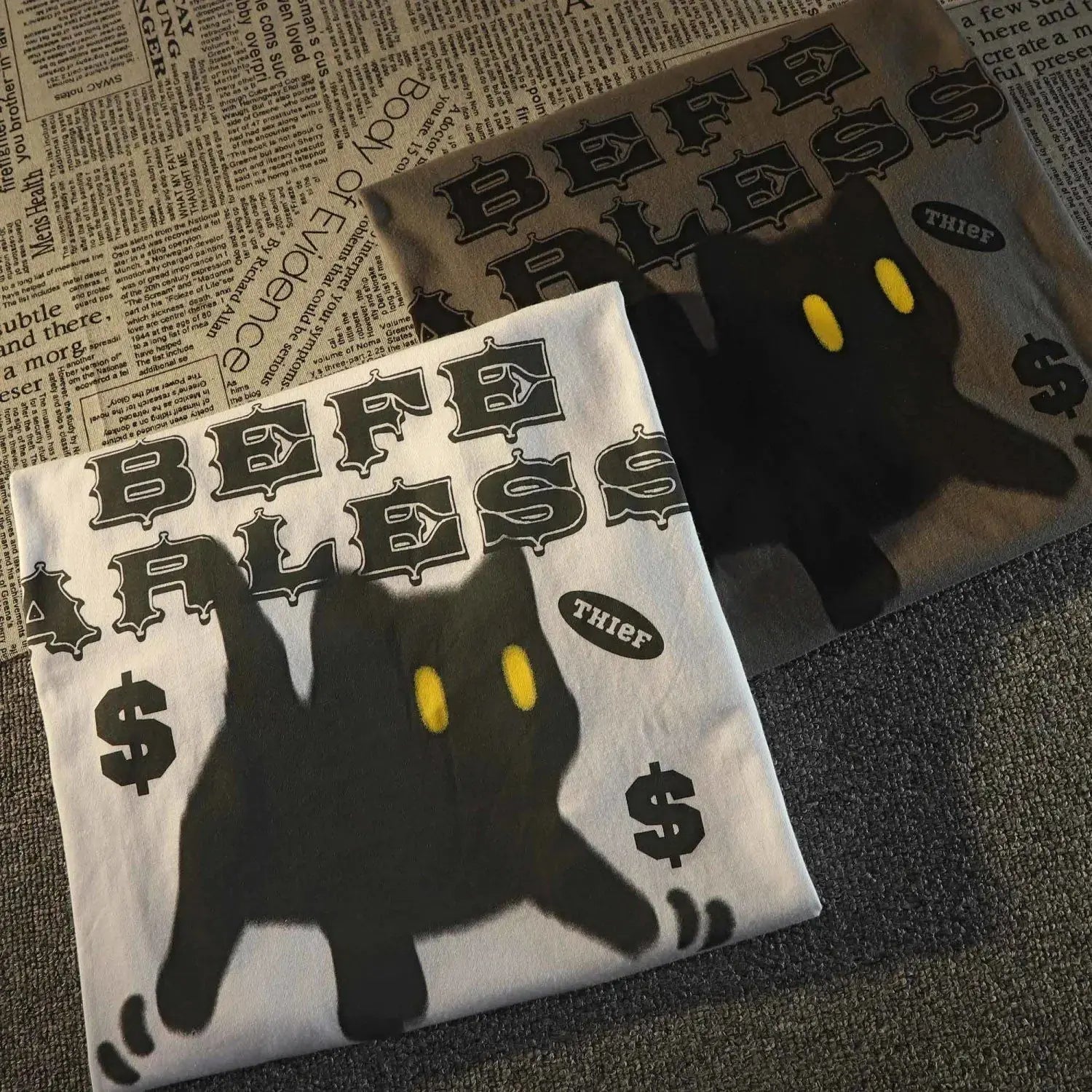 Cat Print Cartoon Tee GLR SHOPPING