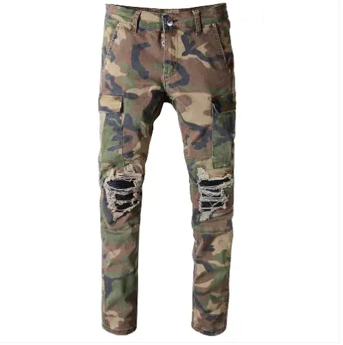 Camouflage Ripped Jeans GLR SHOPPING