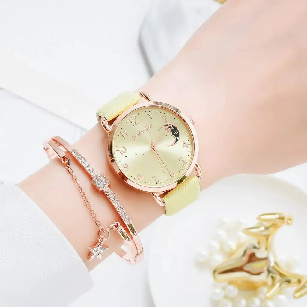 Moon Numbers Bracelet Watches Set GLR SHOPPING