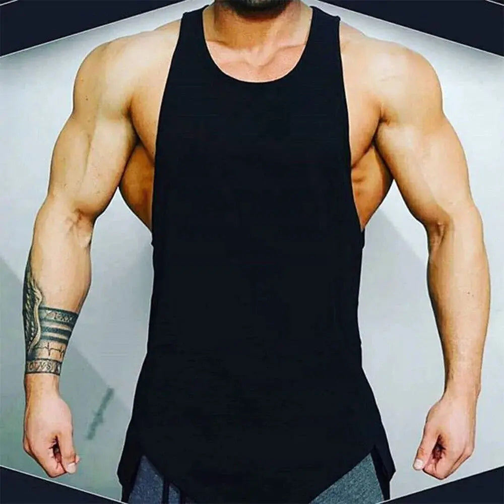 Men's Athletic Gym Fitness Tank Top - Solid Sleeveless Vest GLR SHOPPING