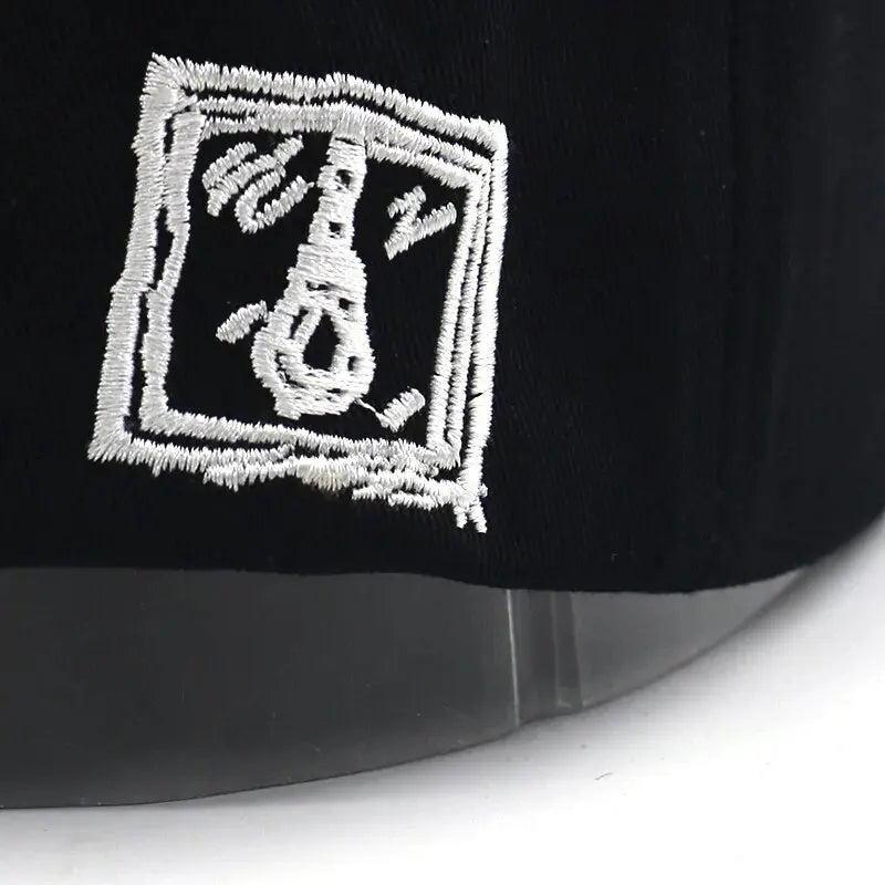Sad Face Embroidered Baseball Cap: Adjustable Cotton Snapback Hat GLR SHOPPING