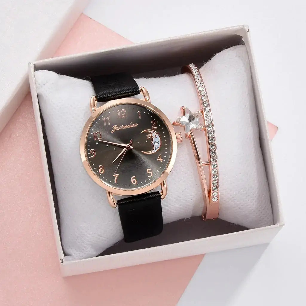 Moon Numbers Bracelet Watches Set GLR SHOPPING