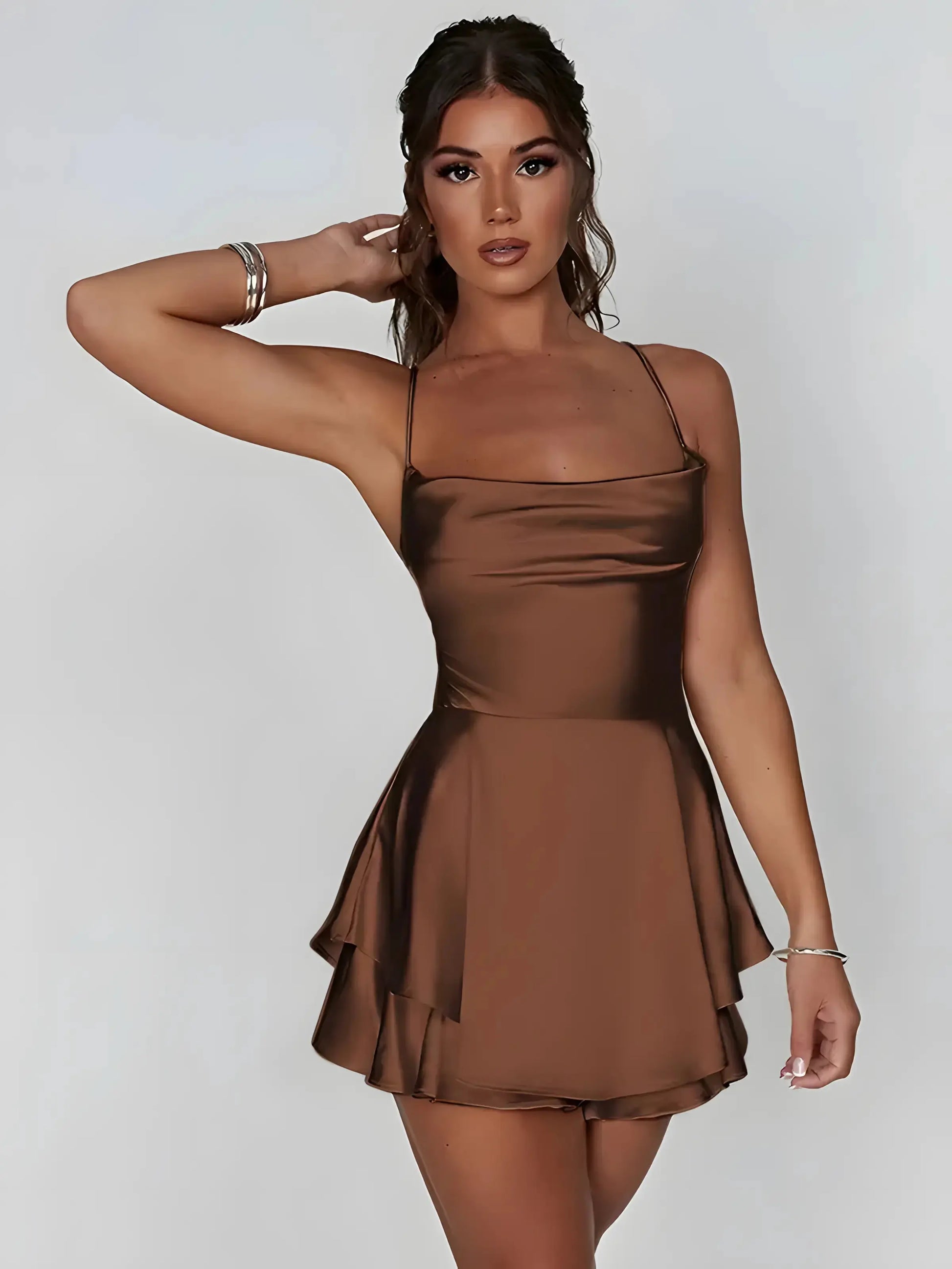 Mini Satin Cami Dress GLR SHOPPING