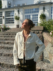 Tossy Lace-Up Hollow Out Cardigan for Women GLR SHOPPING