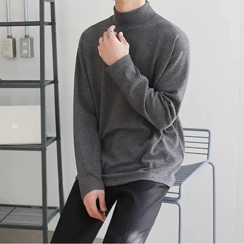Casual Velvet Turtleneck Men Loose Sweater GLR SHOPPING
