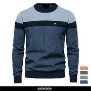 Spliced Cotton Men's Sweater GLR SHOPPING
