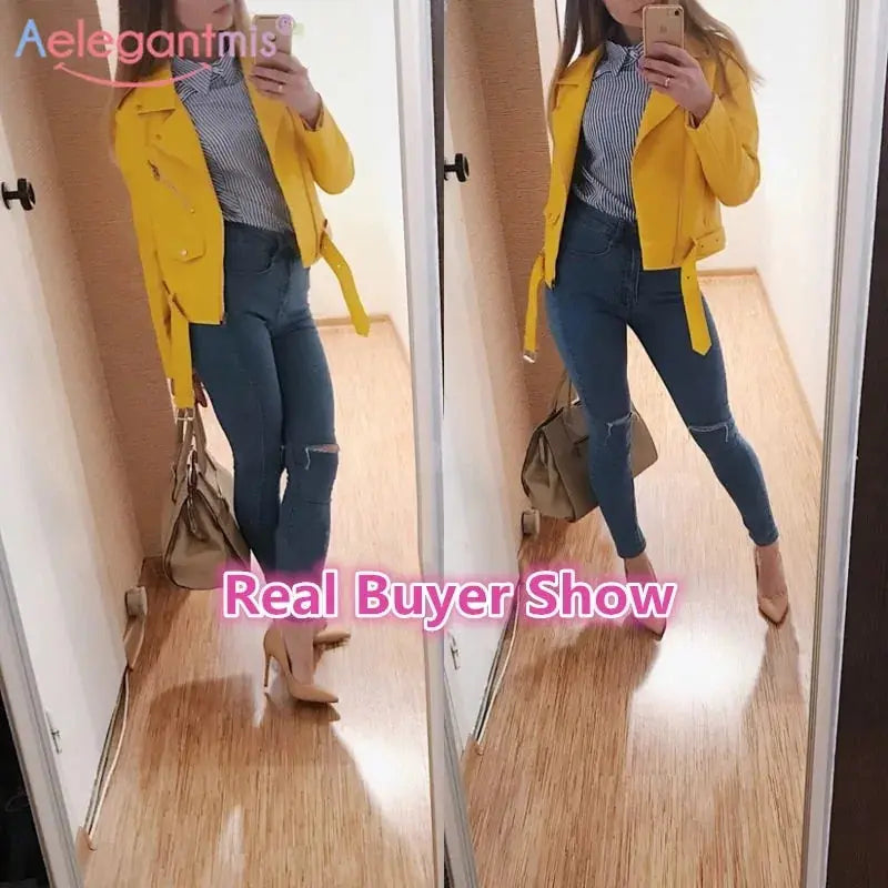 Autumn New Short Faux Soft Leather Jacket Women Fashion GLR SHOPPING