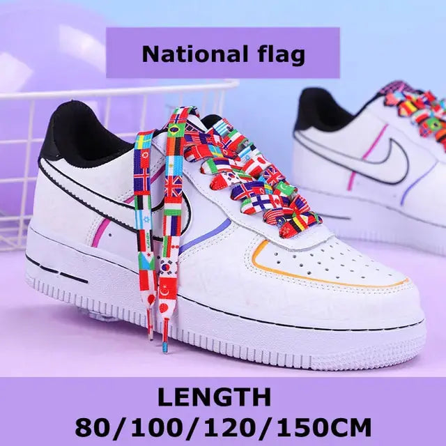 Rainbow Gradient Flat Shoelaces Pair GLR SHOPPING
