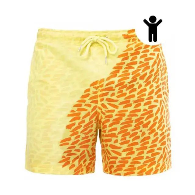 Children Encounter Water Change Color Beach Shorts Swim Trunks GLR SHOPPING