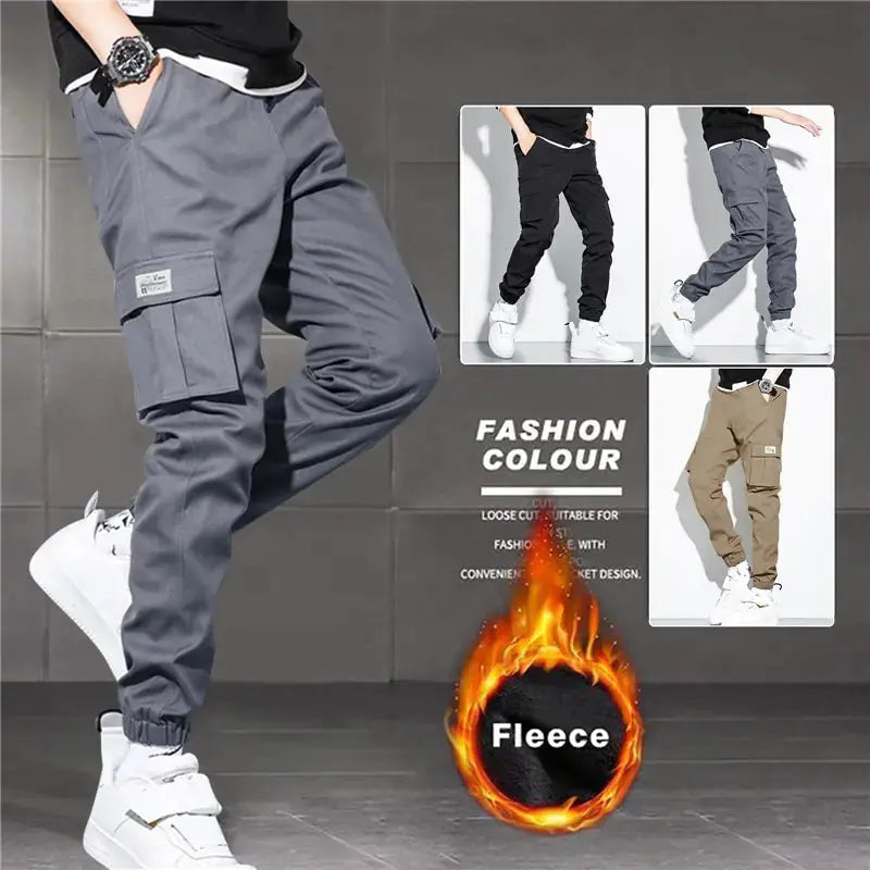 Thick Warm Fleece Cargo Pants GLR SHOPPING