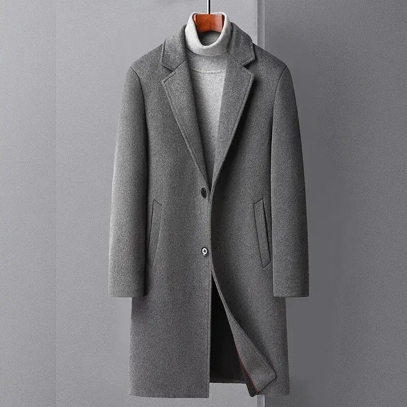 Men's Wool Trench Coat GLR SHOPPING