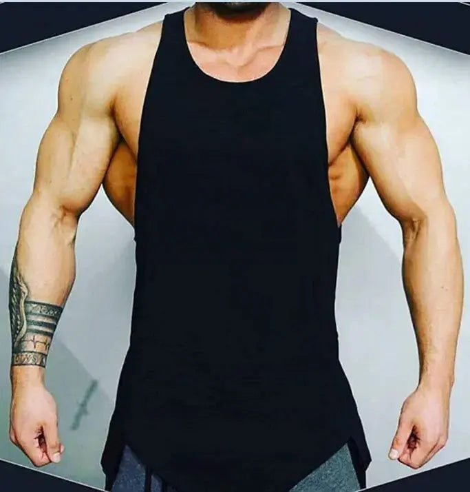 Men's Athletic Gym Fitness Tank Top - Solid Sleeveless Vest GLR SHOPPING