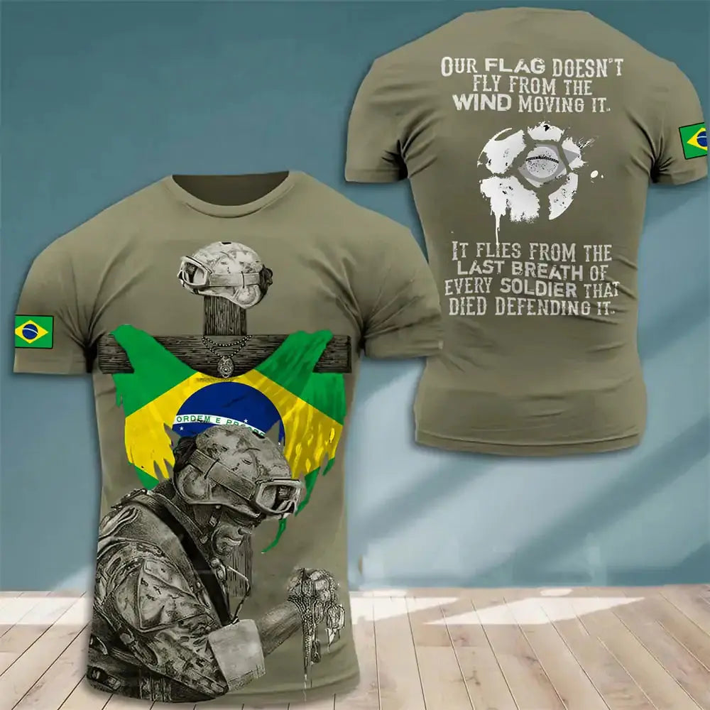 Camisetas Masculinas Estampadas em 3D GLR SHOPPING