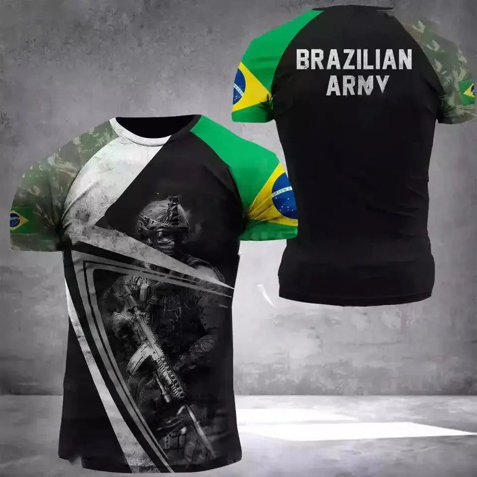 Camisetas Masculinas Estampadas em 3D GLR SHOPPING