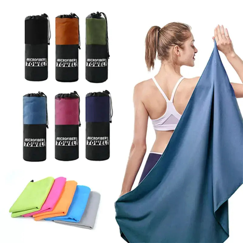 Sport Microfiber Towel: Quick-Drying Absorbent GLR SHOPPING