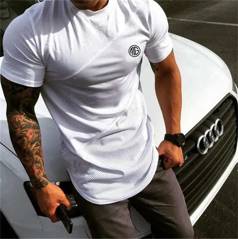 Men's Muscle Bodybuilding Fitness T-Shirt - Cotton Singlet, Plus Size, Short Sleeve GLR SHOPPING