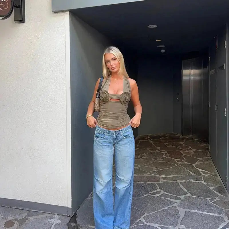 See-Through Backless Halter GLR SHOPPING