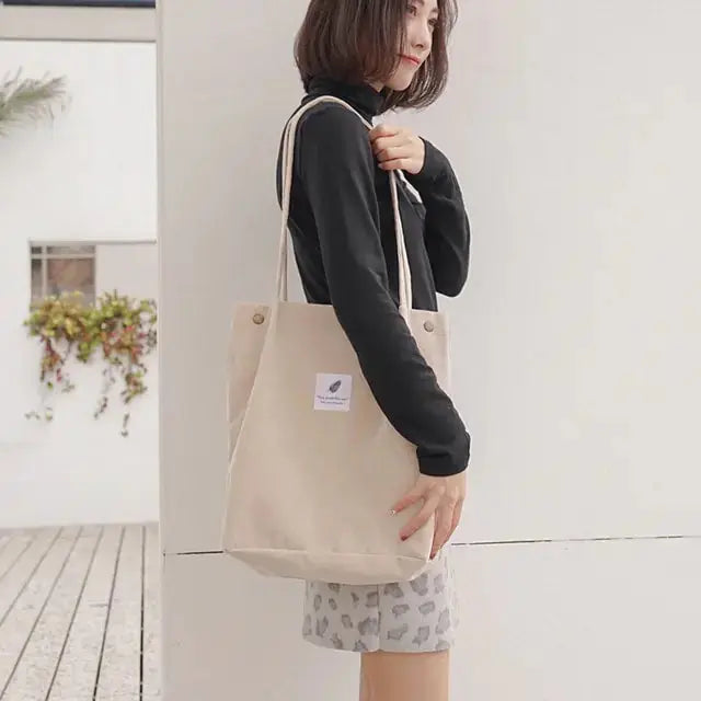 Women Corduroy Canvas Shoulder Bags - GLR SHOPPING