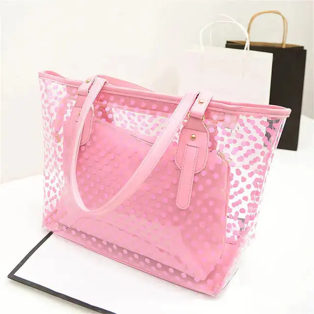 Candy Color Transparent Handbag - GLR SHOPPING