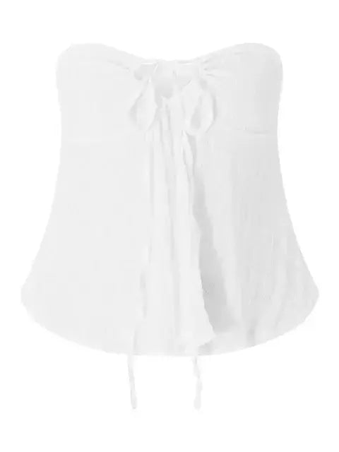 Ruched Strapless Tube Top GLR SHOPPING