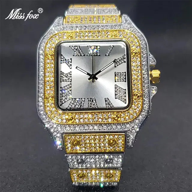 Ice Out Diamond Square Watch - GLR SHOPPING