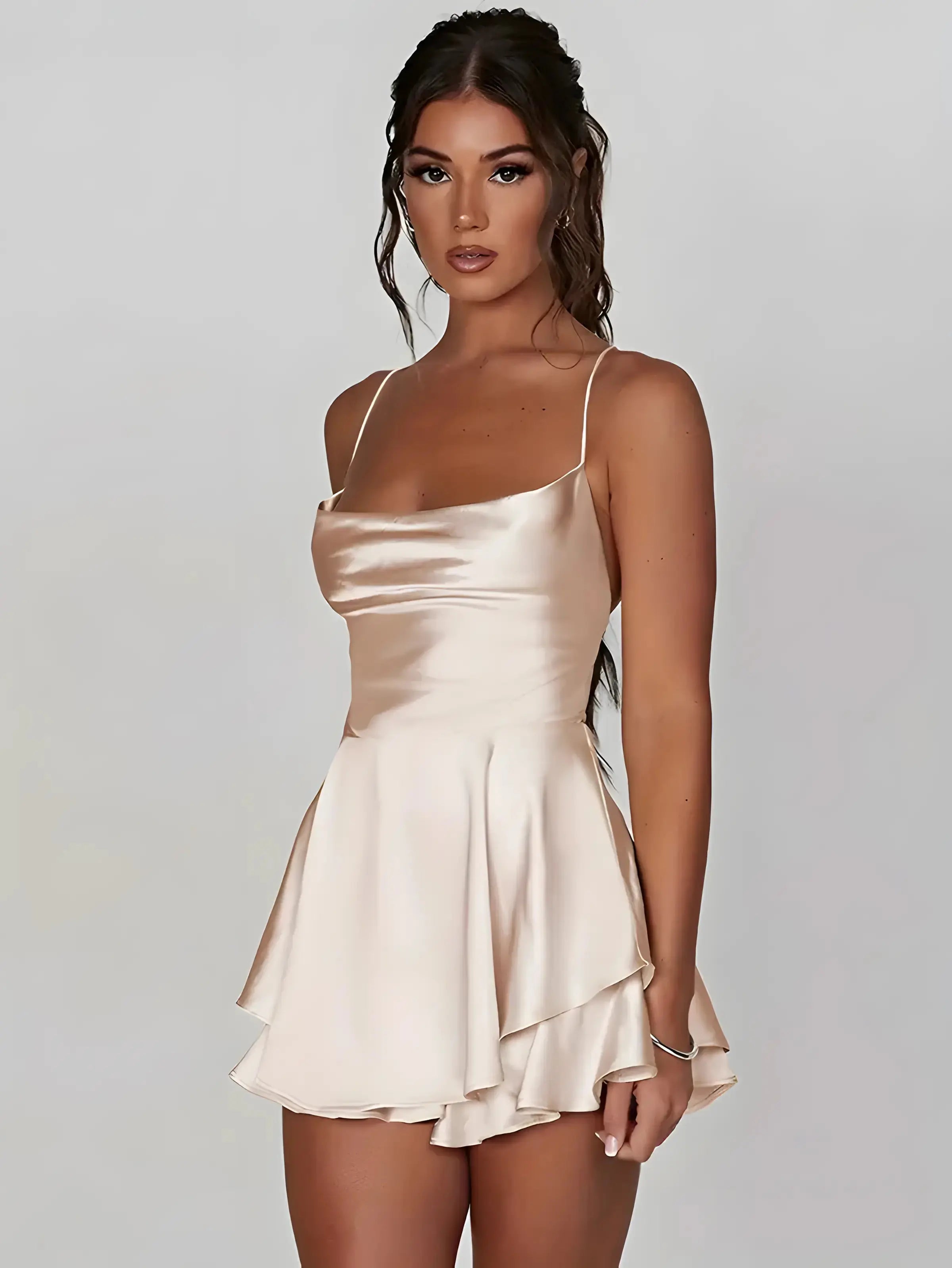 Mini Satin Cami Dress GLR SHOPPING