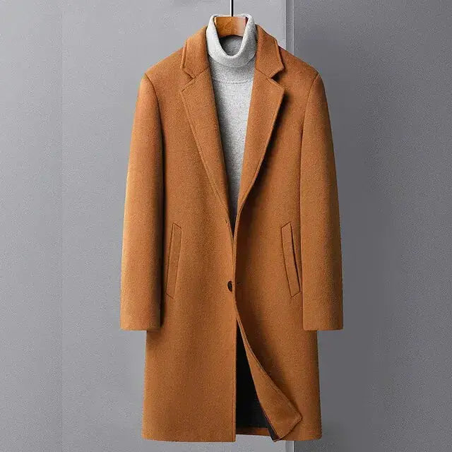 Men's Wool Trench Coat GLR SHOPPING