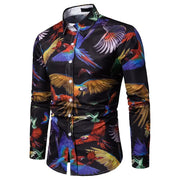 3D Parrot Animal Print Shirt Men - GLR SHOPPING