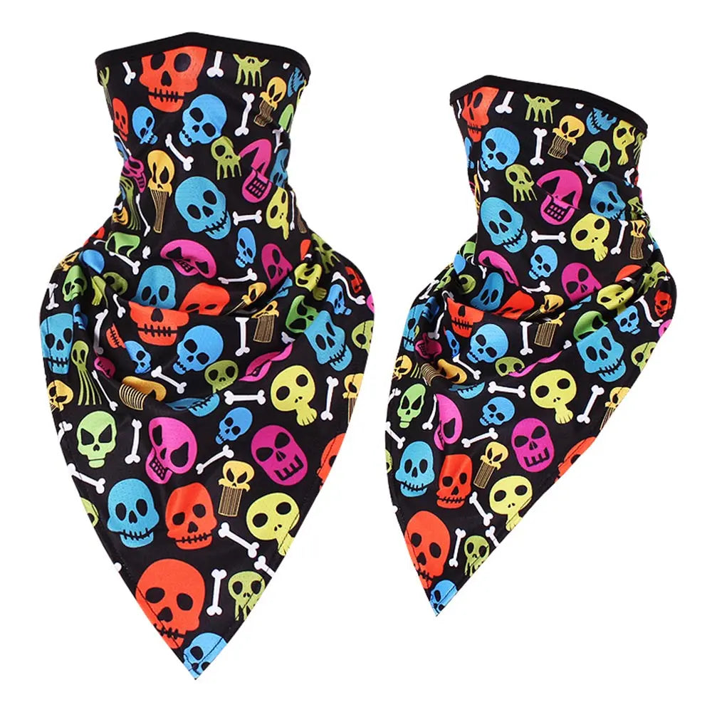 Men Girl Breathable Sport Red Skull Bandana Scary Face Ski Triangle Scarf Fishing Hiking Running Neck Gaiter Cover Headband Thin - GLR SHOPPING