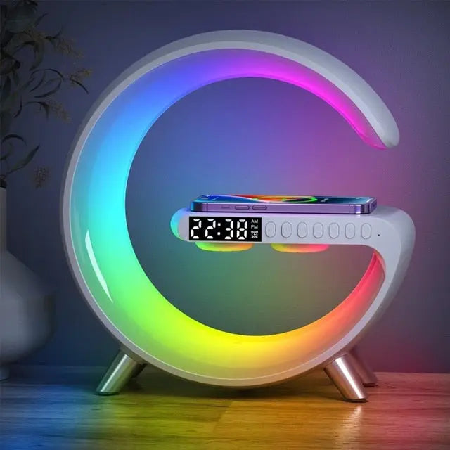 Multifunctional Wireless Charger Alarm Clock Speaker - GLR SHOPPING
