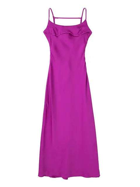 Satin Sleeveless Dress - GLR SHOPPING