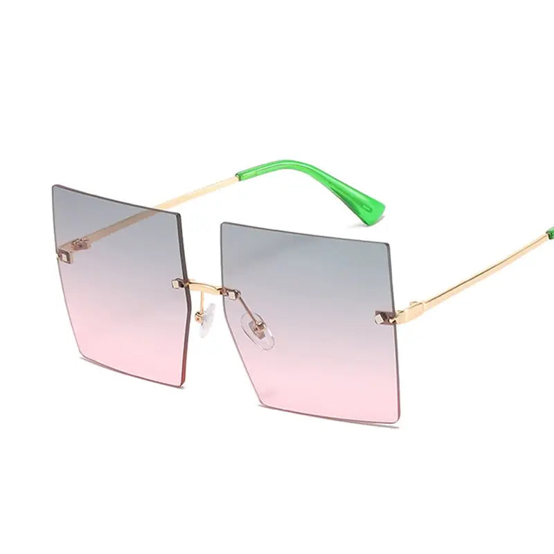 Oversized Rimless Square Sunglasses - GLR SHOPPING