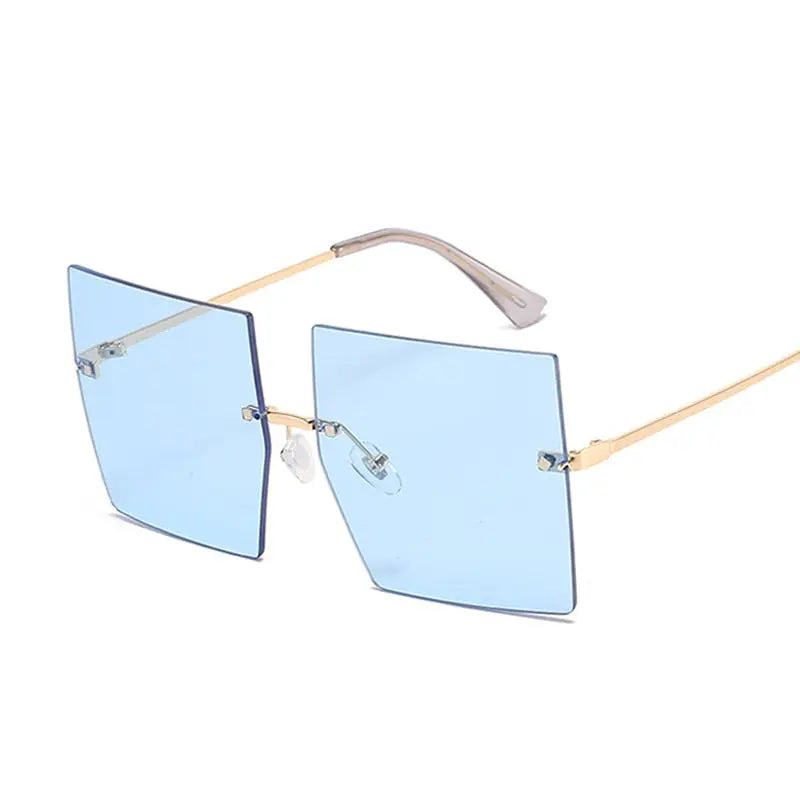 Oversized Rimless Square Sunglasses - GLR SHOPPING