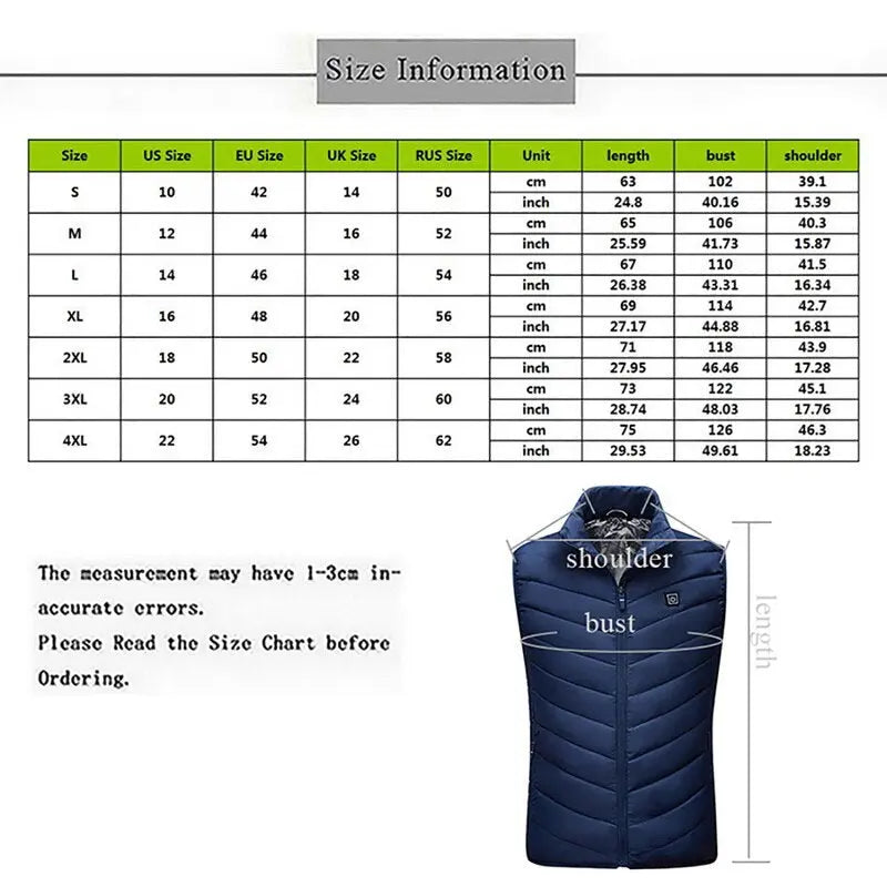 Men Winter Outdoor Heating Vest 2023 - GLR SHOPPING