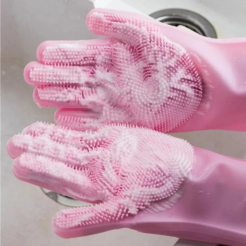 Multifunction Magic Silicone Dish Washing Gloves Home Essentials-7