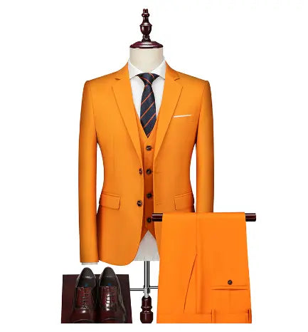 Pure Color Men's Business Suit - GLR SHOPPING