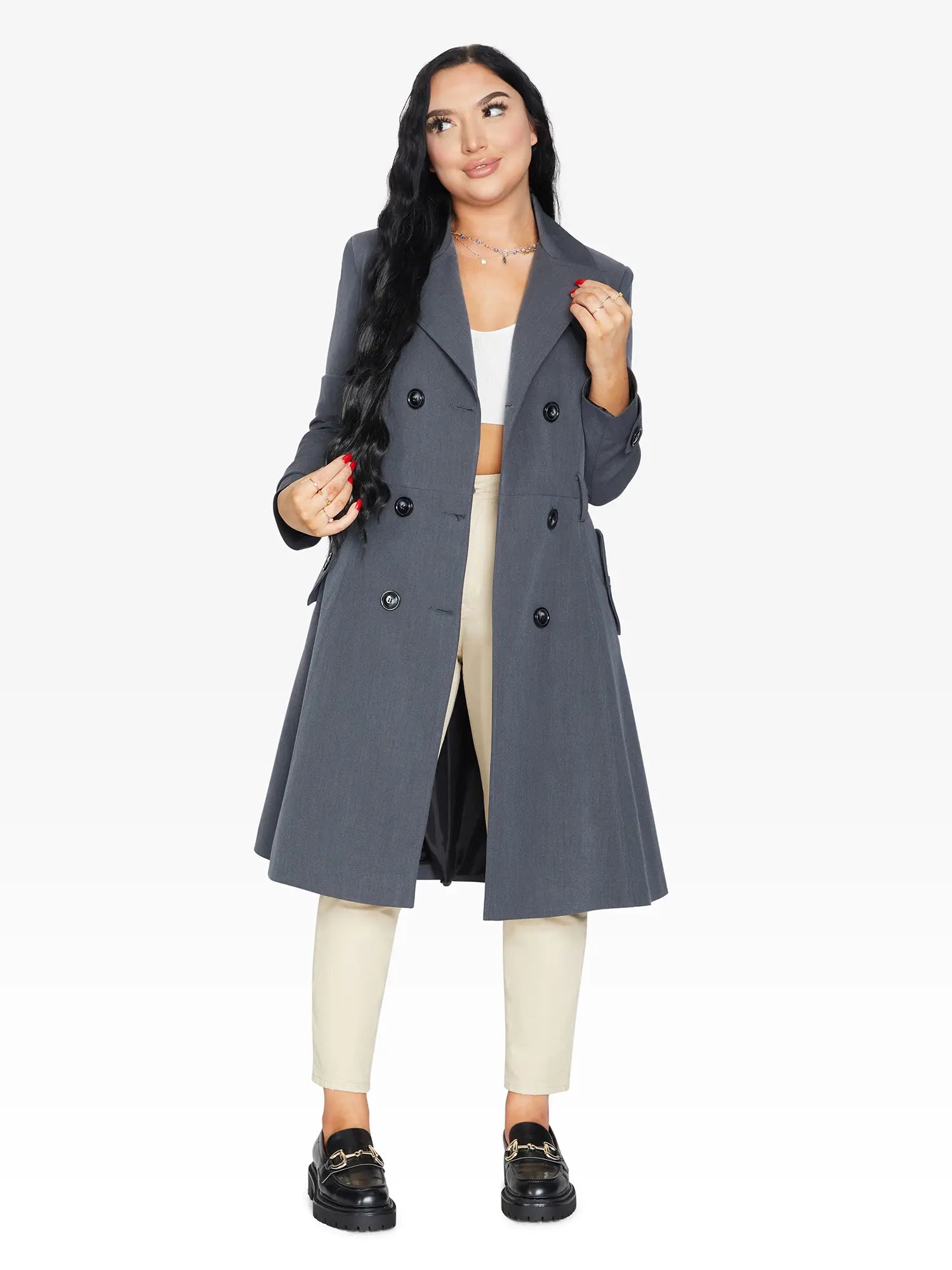 Spring/Summer Double Breasted Trench Mac Coat (1201-SP) - GLR SHOPPING