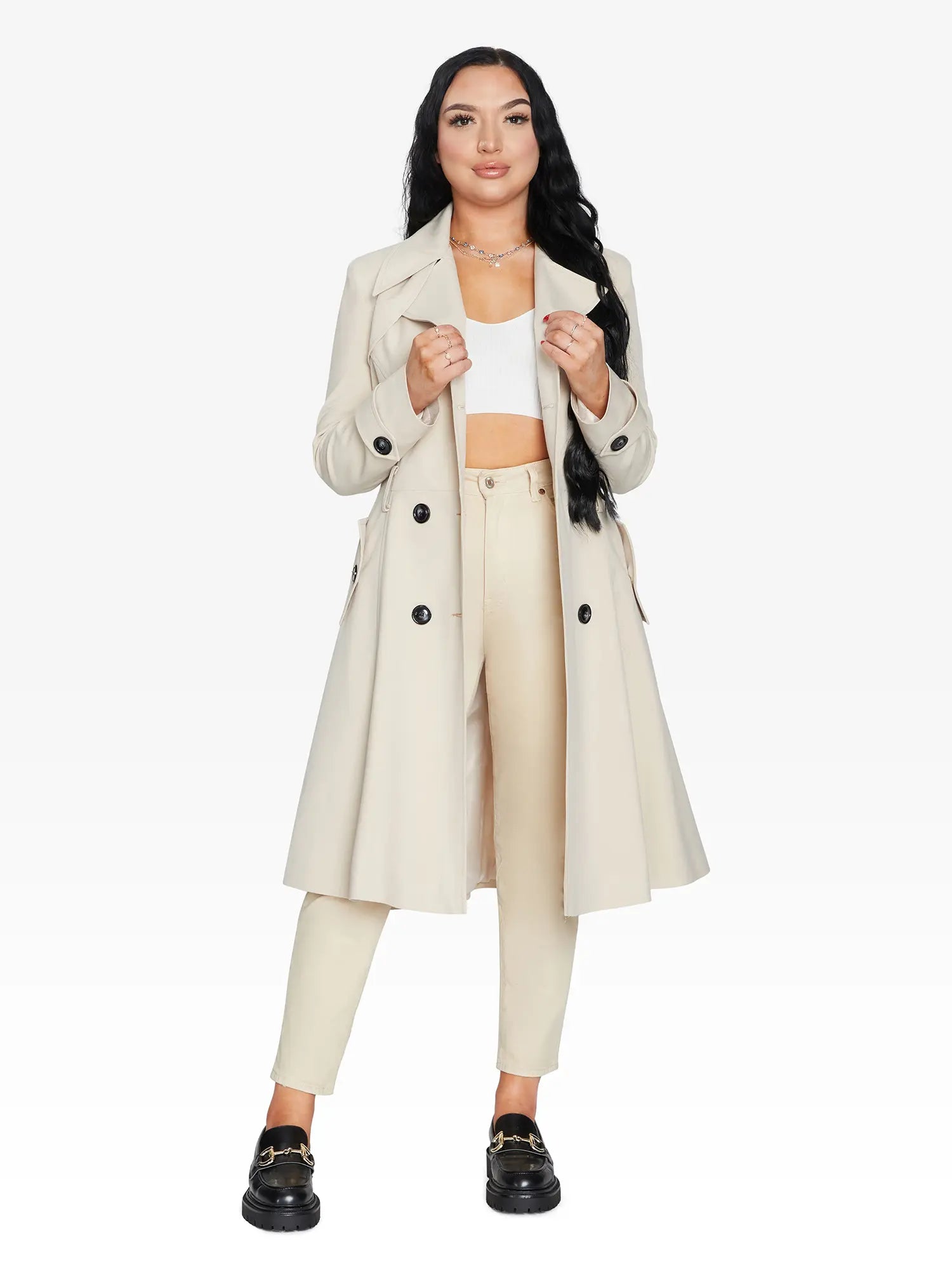 Spring/Summer Double Breasted Trench Mac Coat (1201-SP) - GLR SHOPPING