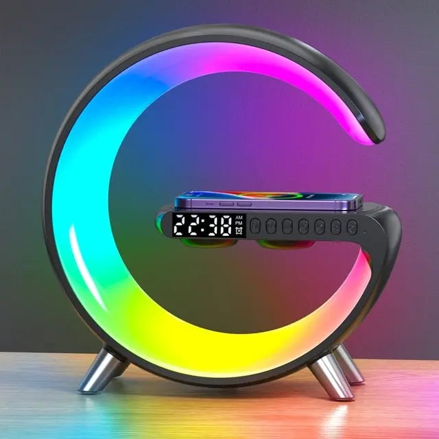 Multifunctional Wireless Charger Alarm Clock Speaker - GLR SHOPPING