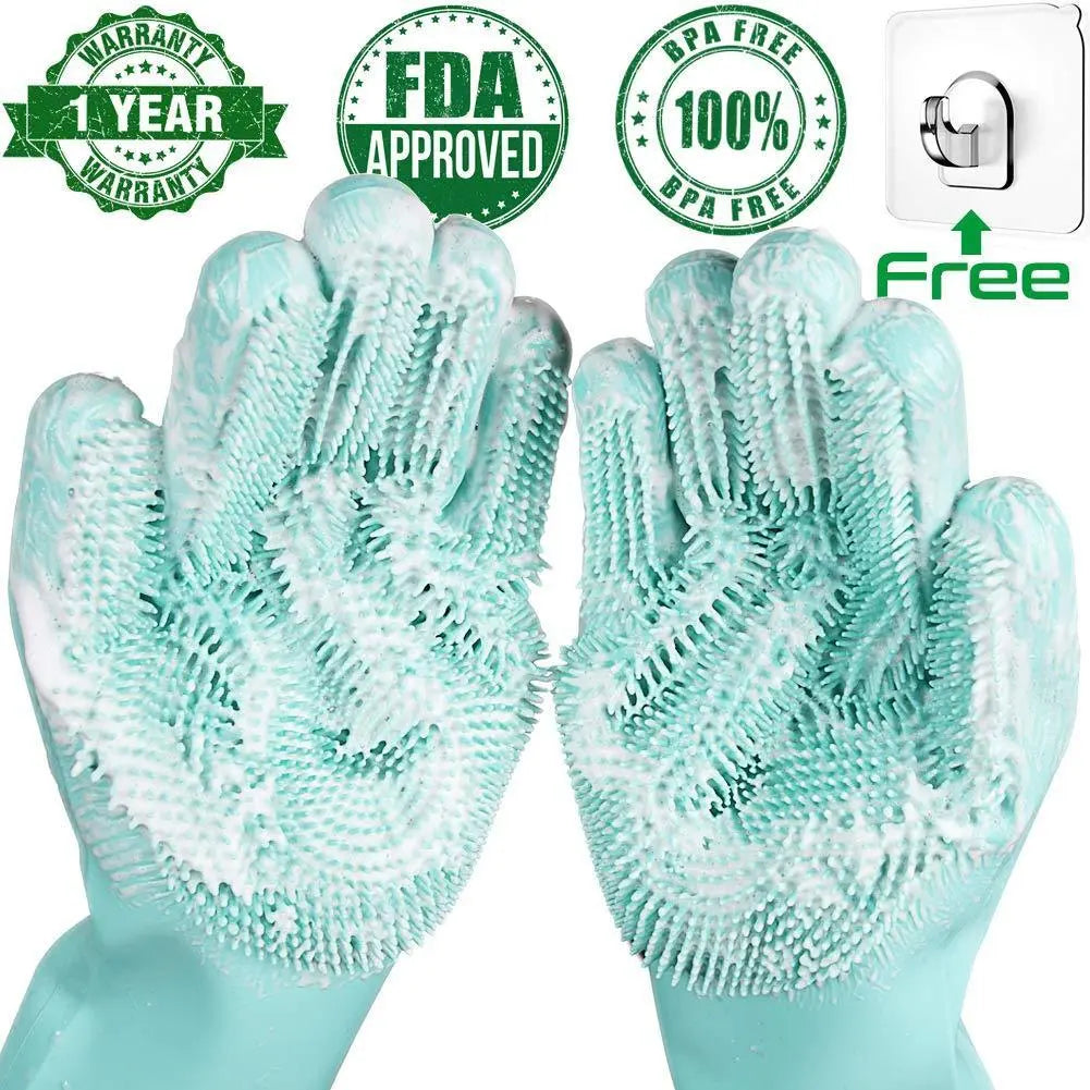 Multifunction Magic Silicone Dish Washing Gloves Home Essentials-7