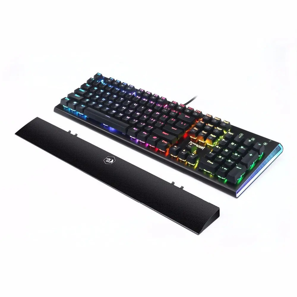 Redragon ARYAMAN K569RGB Backlit Game console keyboard 104-key mechanical keyboard with wrist rest blue switch - GLR SHOPPING