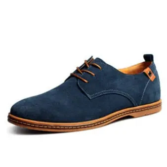 Suede Oxfords Men Leather Shoes - GLR SHOPPING