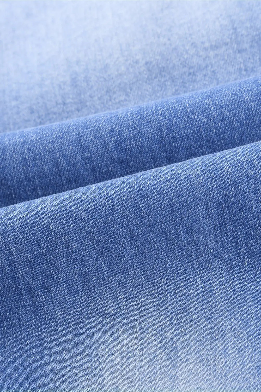 Fashion Blue High Rise Button Front Frayed Ankle Skinny Jeans - GLR SHOPPING