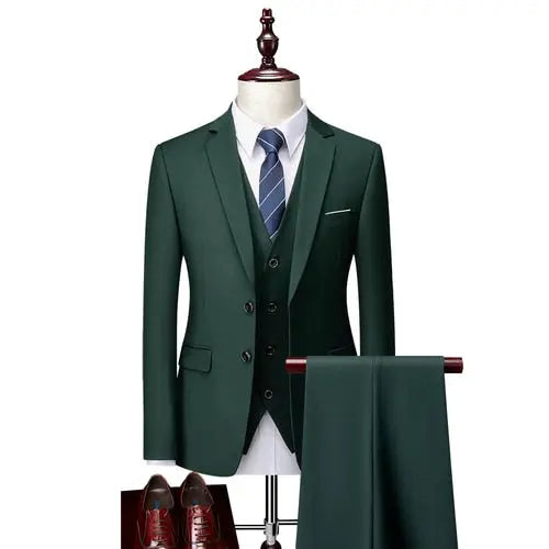 Pure Color Men's Business Suit - GLR SHOPPING